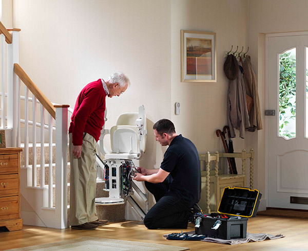 Dolphin stairlift customer in Galway — Handicare lift repaired at home