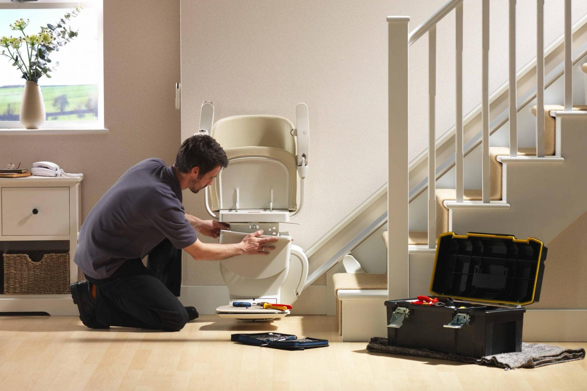 Dolphin straight stairlift — Handicare 1000 serviced in the West of Ireland